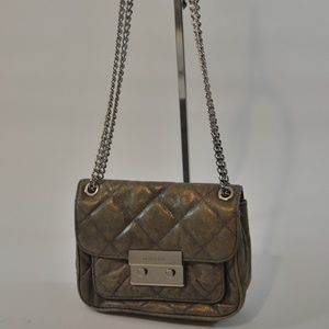 AUTHENTIC Michael Kors Evening Silver Crossbody